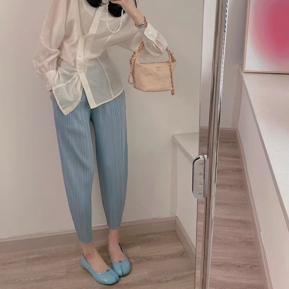 Blue Summer Ankle/Corpped Pant - Picture 7 of 9